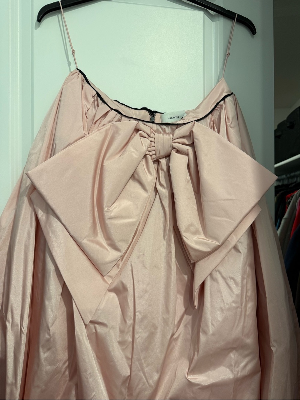 Coach Pink Taffeta Bow Skirt